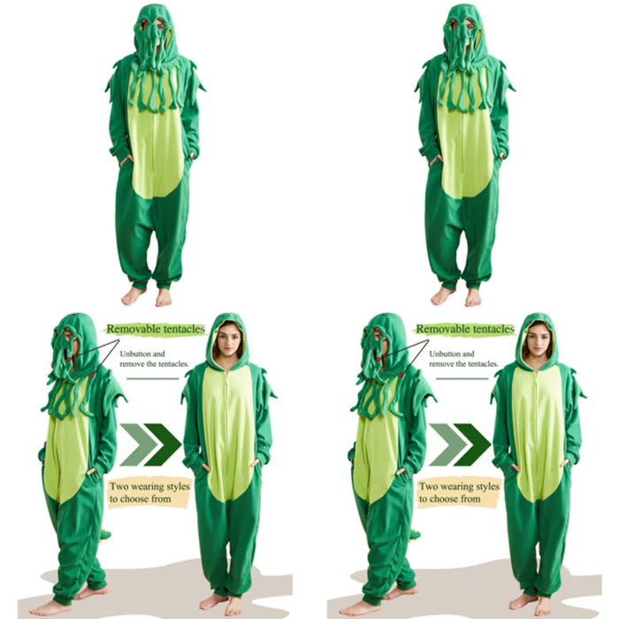 Kigurumi Zielony Potwór Onesie Piżama Cosplay Unisex rozmiar S