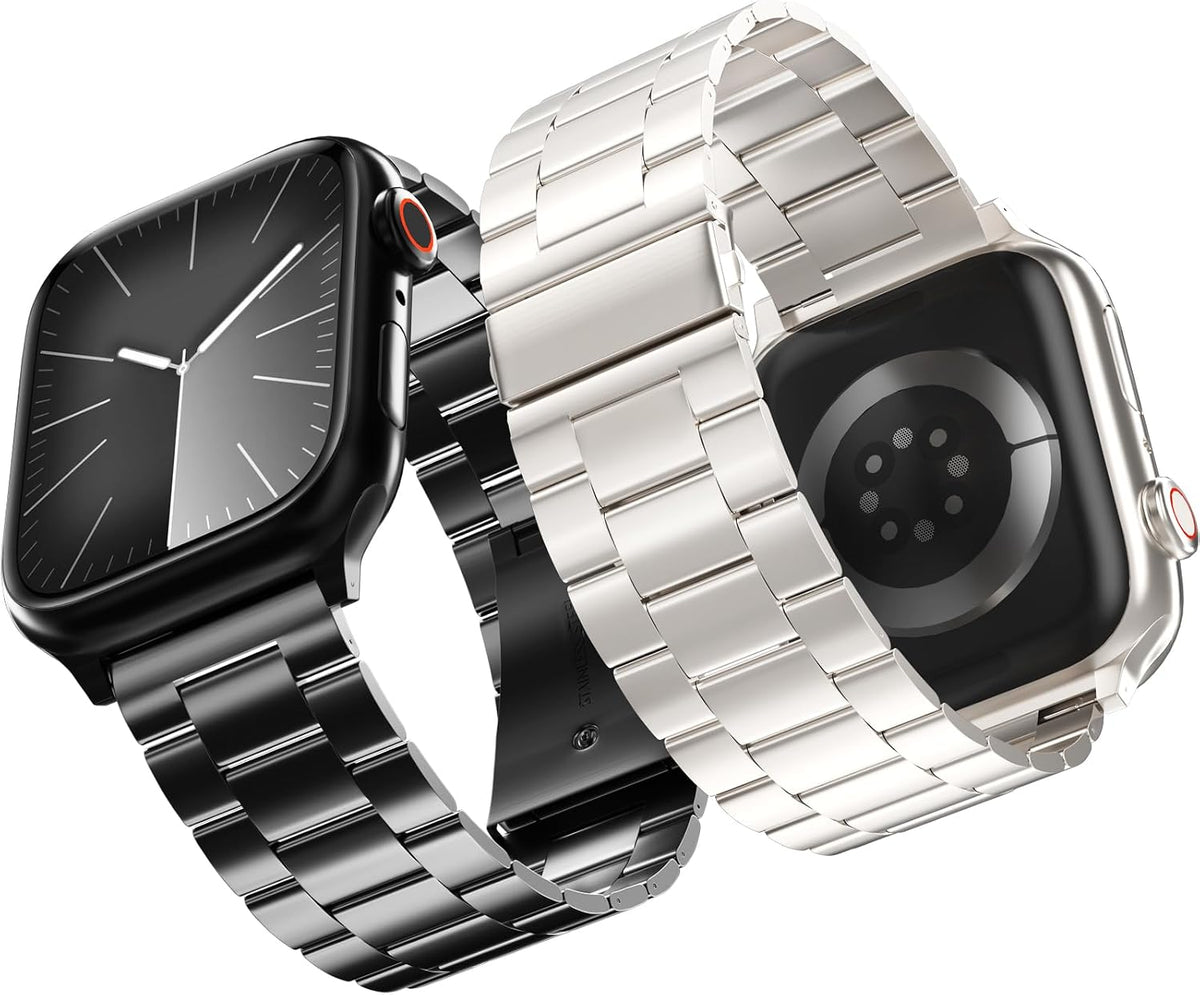 Metalowy pasek bransoleta 2 sztuki do Apple Watch 12 11 10 9 8 7 6 5 4 3 2 1 Ultra SE