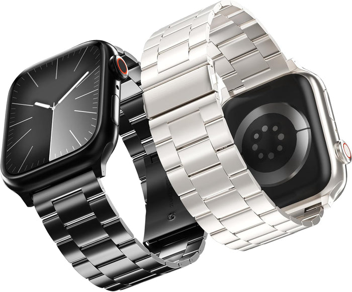 Metalowy pasek bransoleta 2 sztuki do Apple Watch 12 11 10 9 8 7 6 5 4 3 2 1 Ultra SE